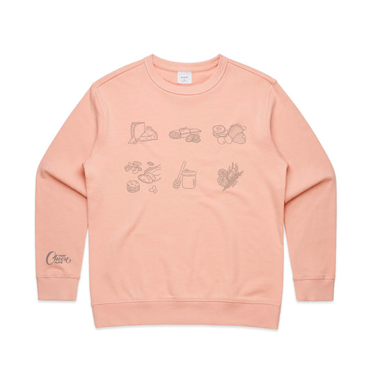 Cheese By Numbers Crewneck - Peach