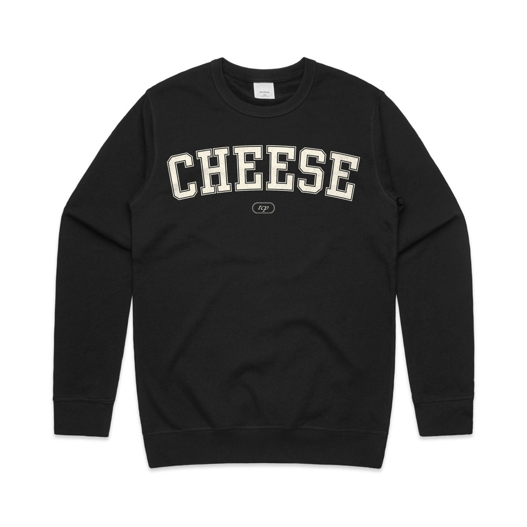 Cheese Varsity Crewneck (Black)