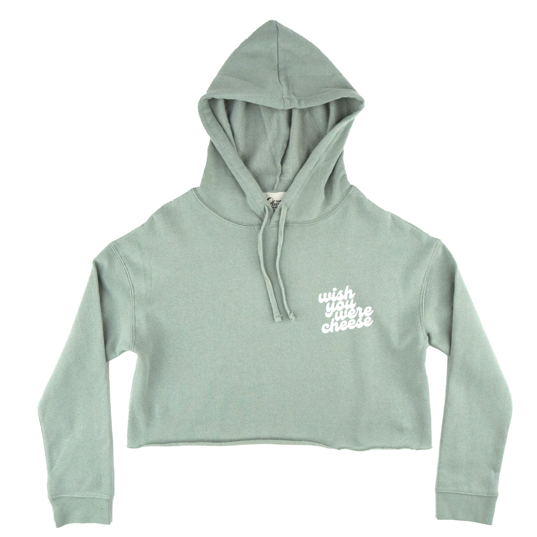 Wish You Were Cheese Cropped Hoodie